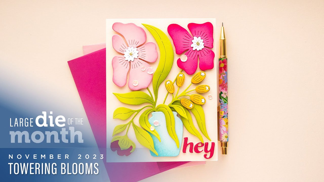 Spellbinders November 2023 Large Die of the Month – Towering Blooms