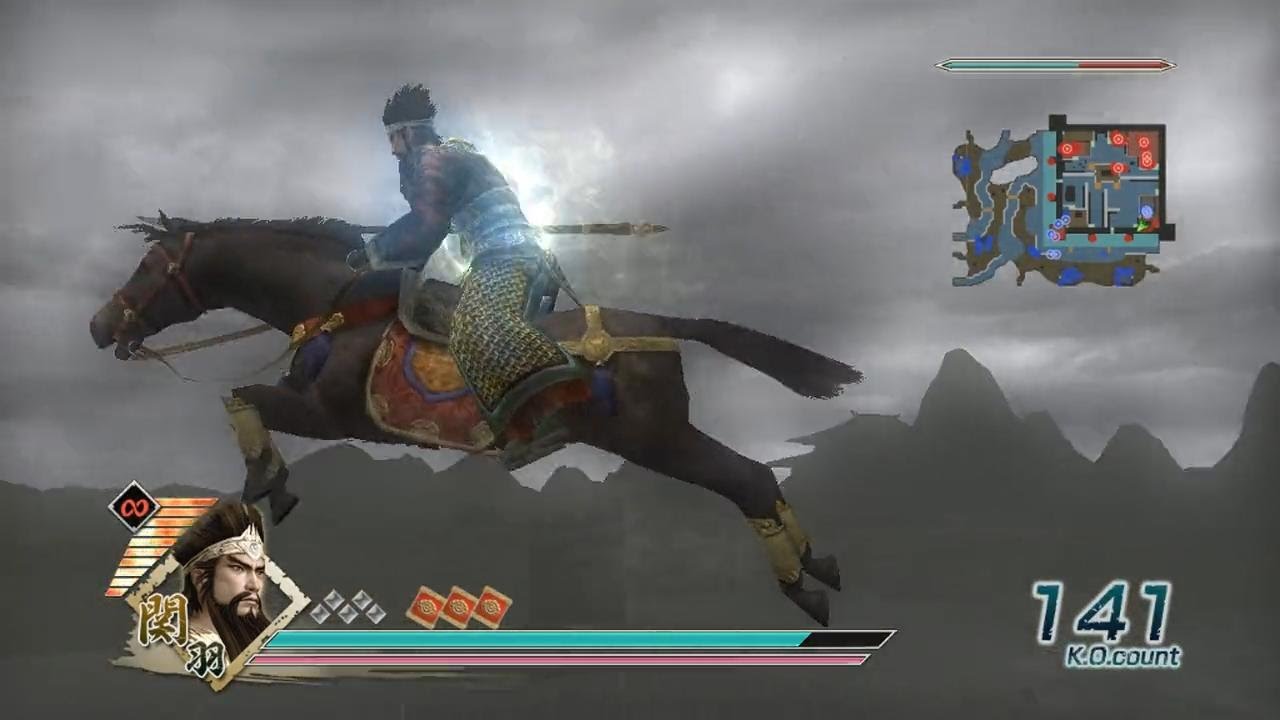 Dynasty Warriors 6 - Режим Мусоу Гуань Юя - Сложность Хаос - Битва за замок Фань