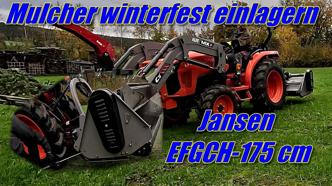 Kubota L1 - 382 | Der Jansen Mulcher wird gereinigt und abgeschmiert | Winterschlaf | Farmvlog 25