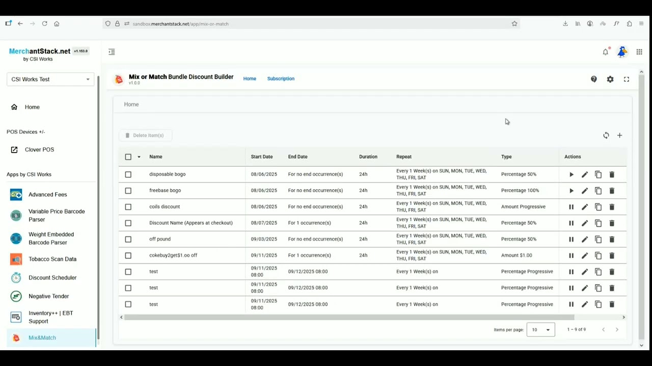 How to Manage Discount duplication stacking settings on web user interface for mix or match