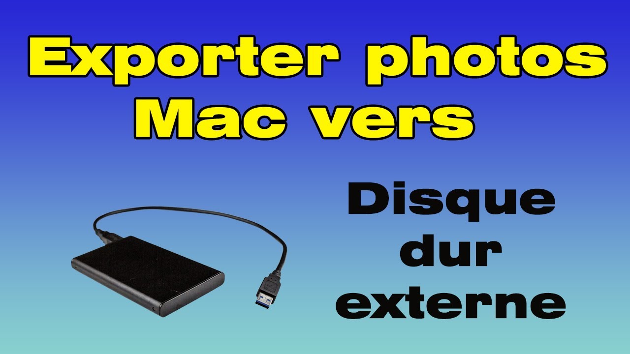Exporter photos Mac vers disque dur externe, comment transférer photos Mac sur disque dur externe