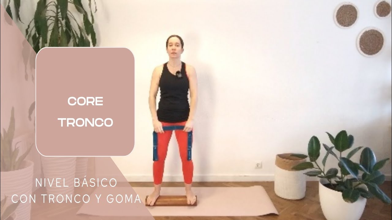 Fortalece tu ABDOMEN y SUELO PÉLVICO con el tronco de propiocepción y una goma elástica #core