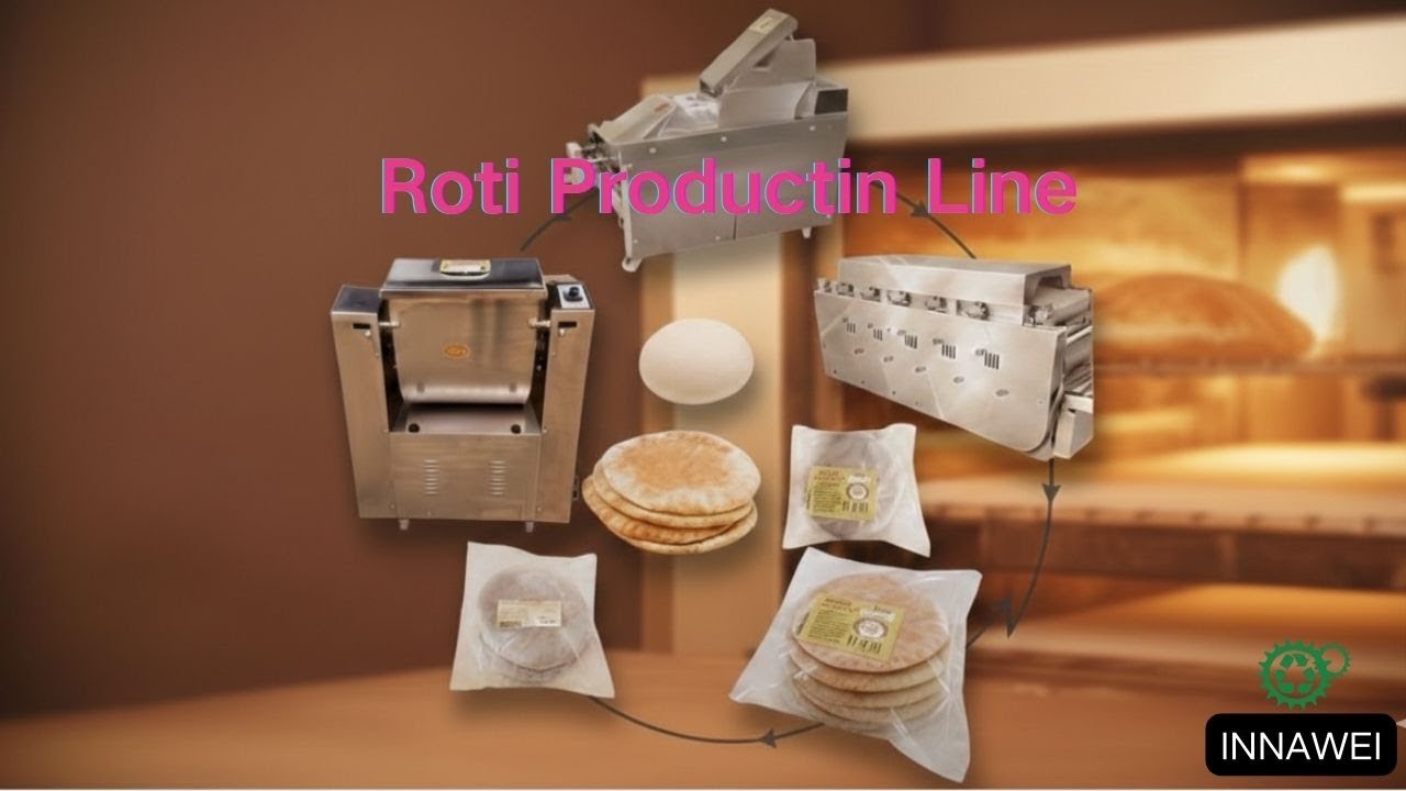 Rava Ladoo Roti machine line Besan Chilla Puri production line Nan making machine line Bara machine