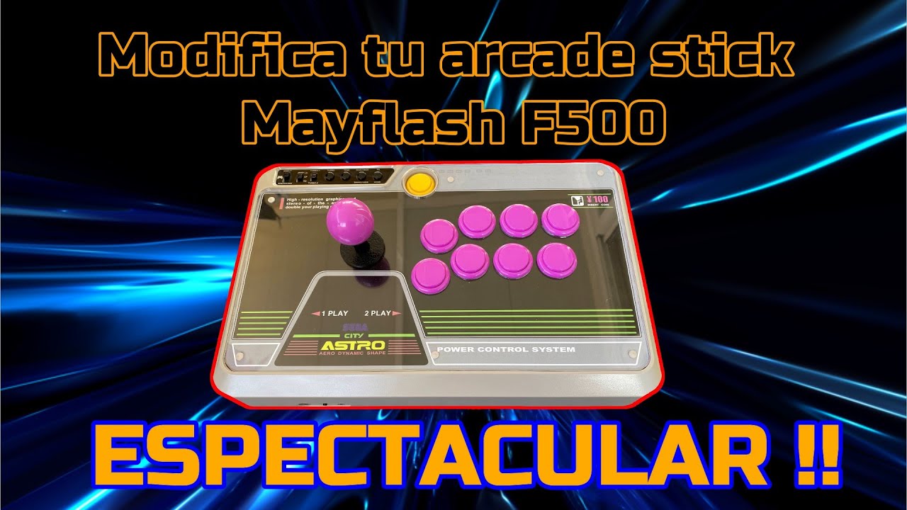MOD ARCADE STICK MAYFLASH F500 (Inspirado en estética Sega Astro City)