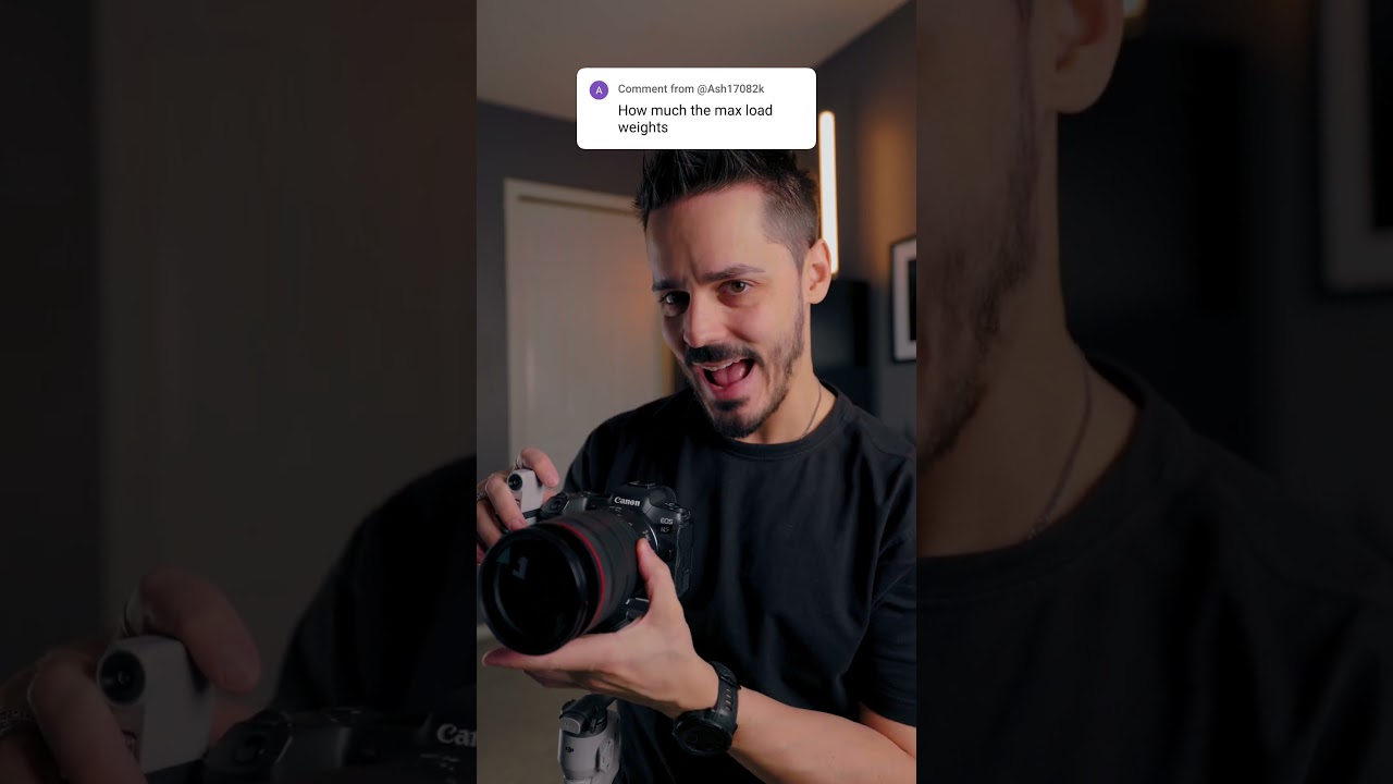 Can the DJI RS4 mini support a full-size camera and lens?