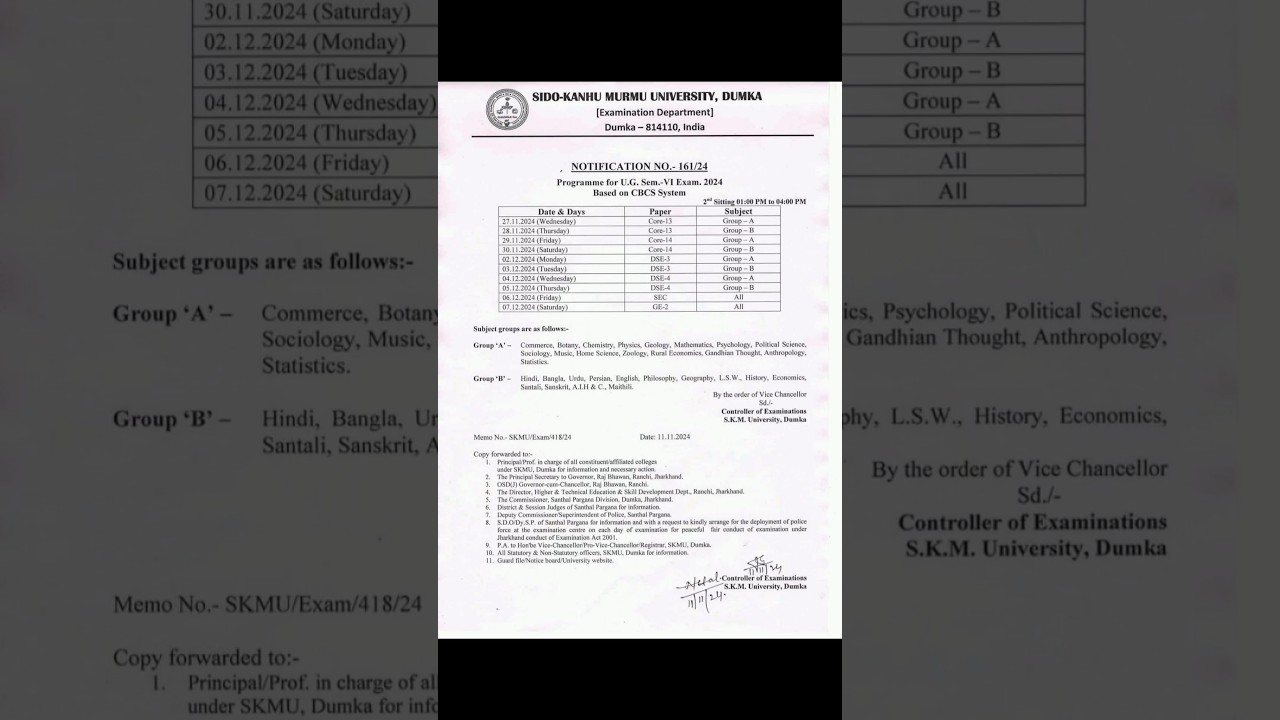 SKMU DUMKA UNIVERSITY SEMESTER 6 EXAMINATION FROM #shorts #skmu #dumka #semester6 #viral #exam ❤️👍✨