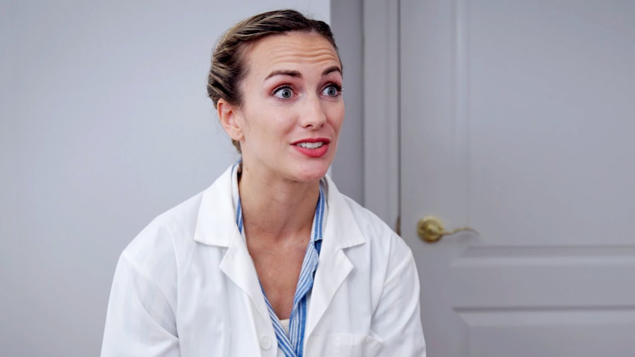 woman gets laughing gas
