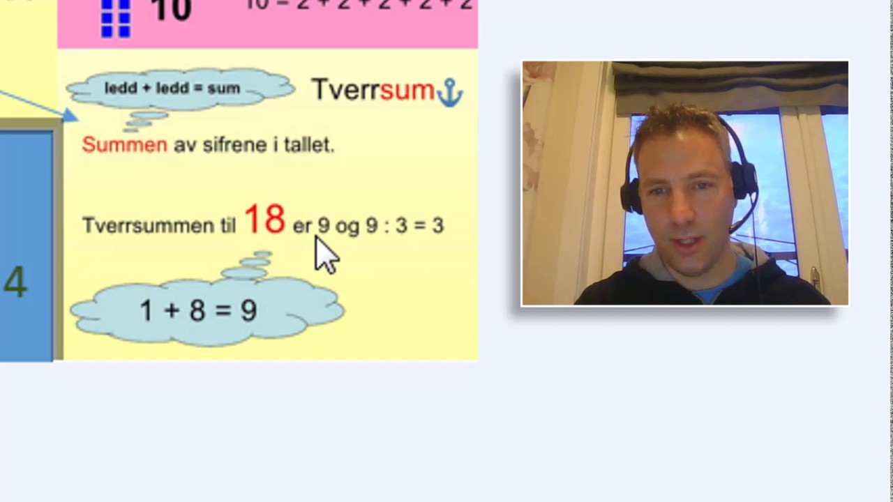 delelighet tverrsum og faktorpar