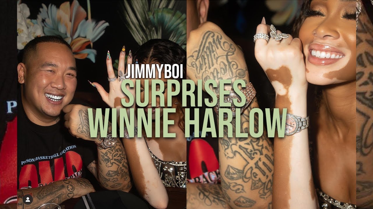 Super Model Winnie Harlow gets surprised by JimmyBoi / Kicking it with Benjamin Kickz