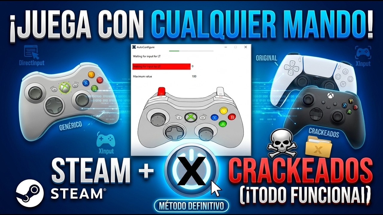 Cómo usar MANDOS GENÉRICOS y ORIGINALES en cualquier juego (Steam y externos) | XOutput
