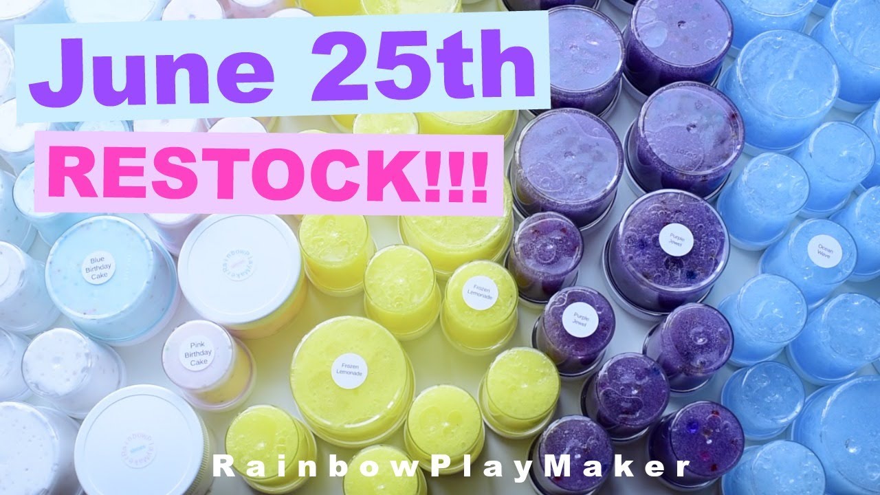 SLIME SHOP RESTOCK JUNE 25th!!!  SO MANY NEW SLIMES! FISHBOWL, FLOAM & MORE!!! I LOVE THESE SLIMES!!