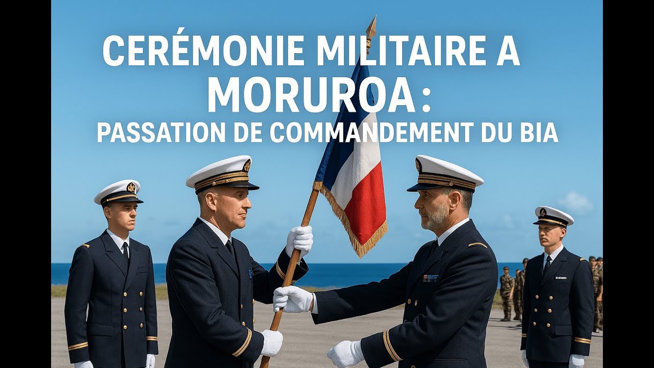 Cérémonie Militaire à Moruroa : Passation de Commandement du BIA