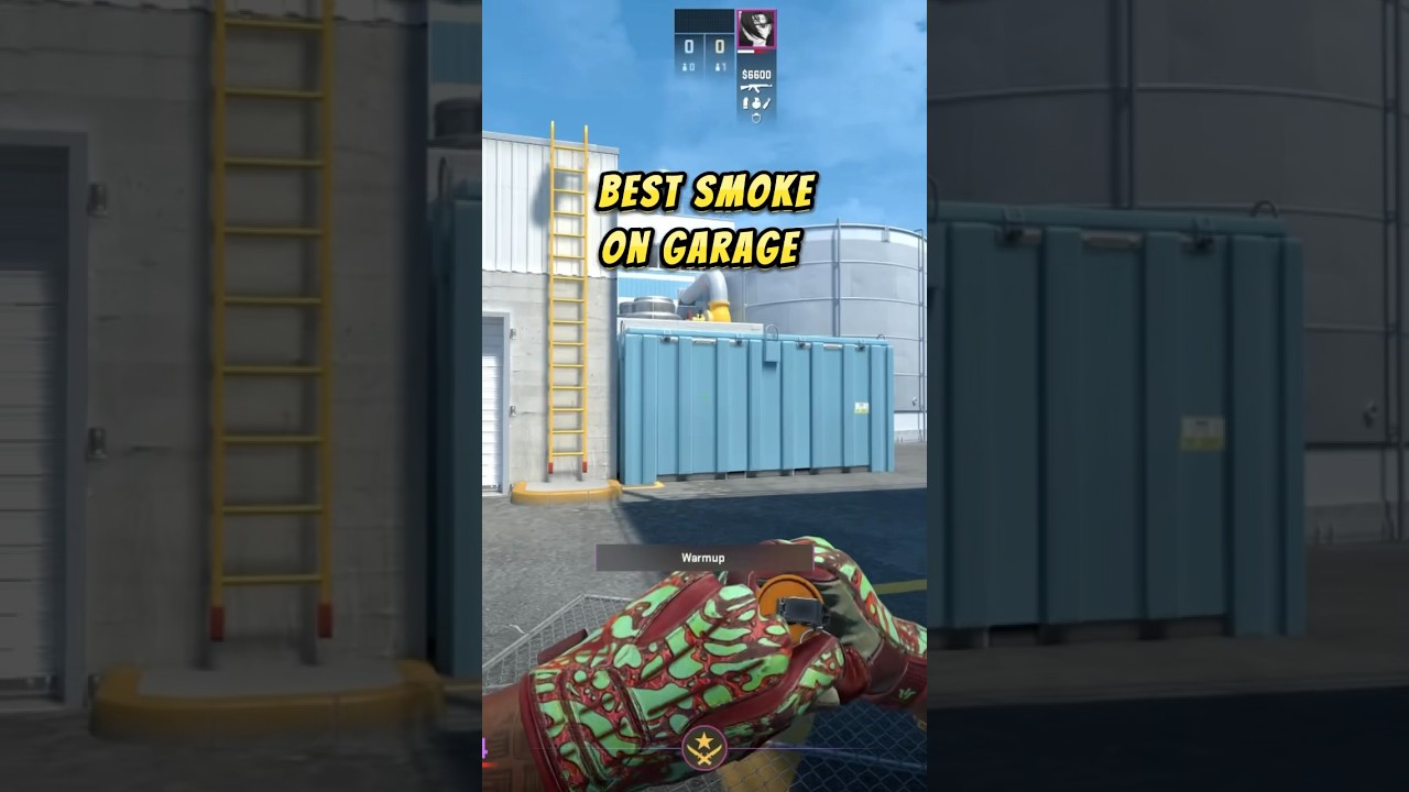 Fast and easy smoke on Garage from Nuke CS2 #counterstrike #cs2