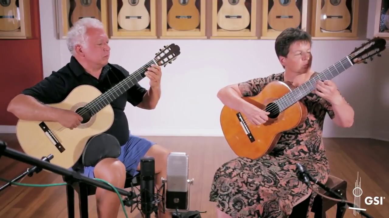 Duo Montes Kircher play mon two  La Cañada Guitars Bambuco  by Alfonso Montes