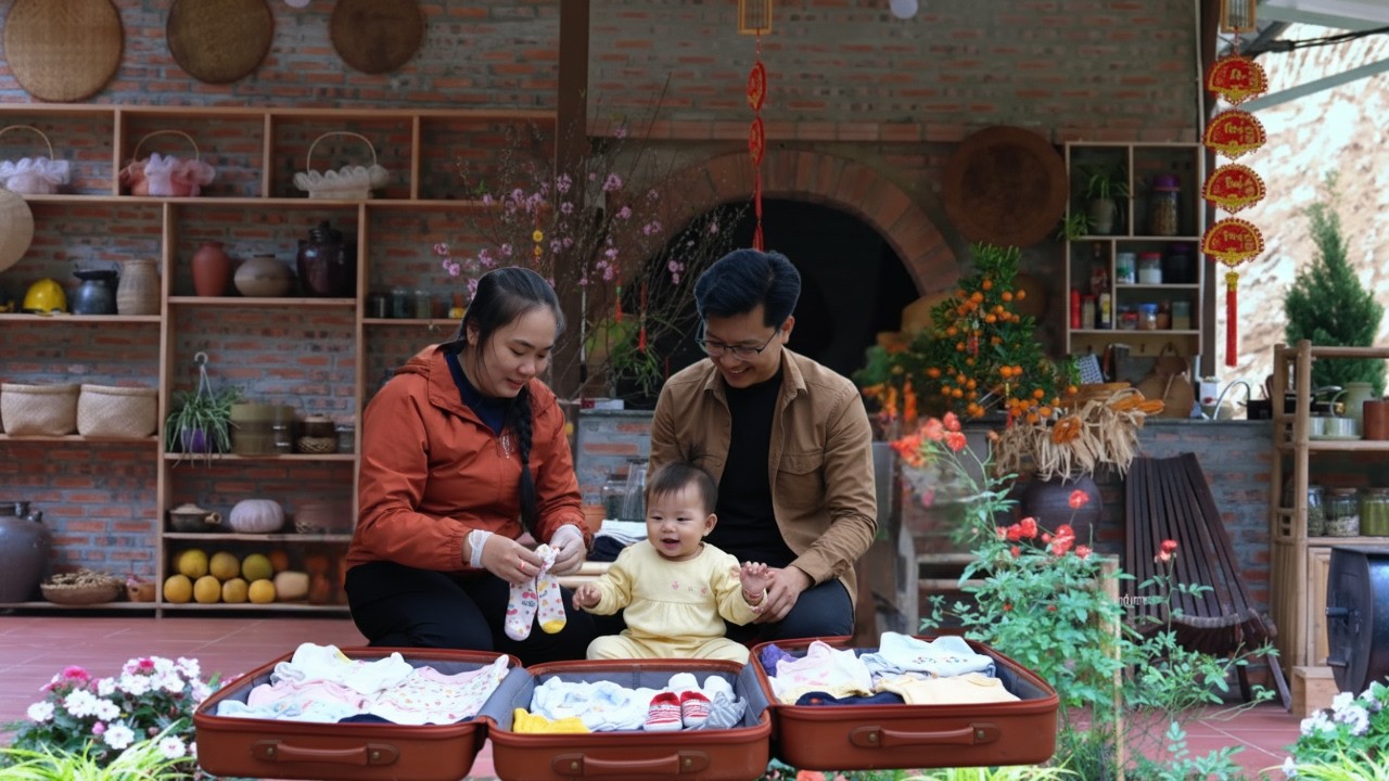 Real Life: Ly Tu Tien, Jack & Baby Anna Going Home for Tet | Heartwarming Family Journey