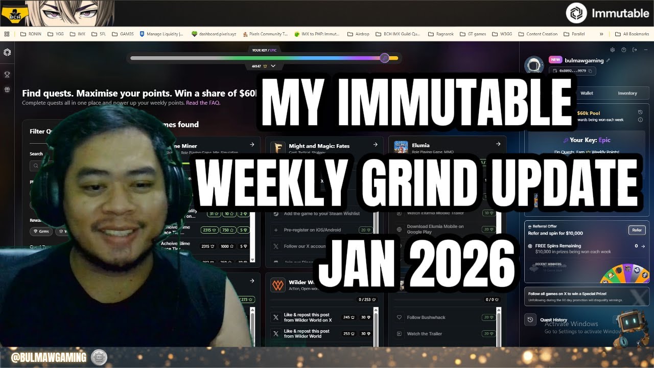 MY IMMUTABLE WEEKLY GRIND UPDATE (JAN 2026)