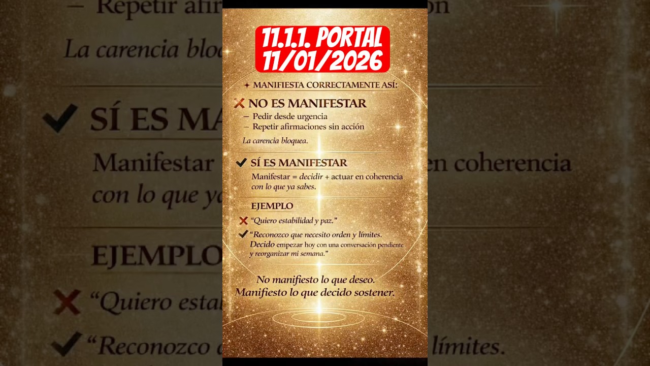 1111💫Portal del 11/01/2026 ❌No volverá a repetirse hasta 9 años. 