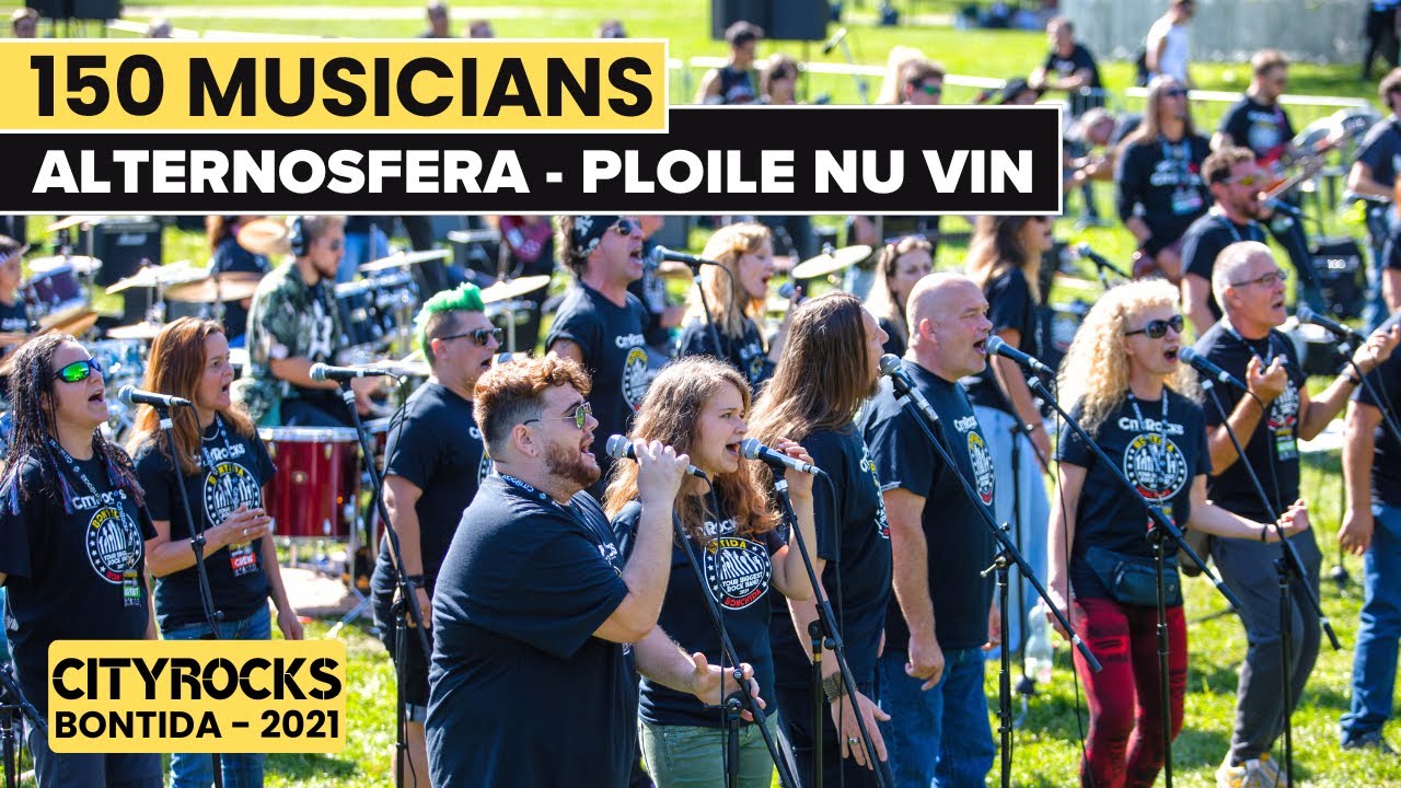 Ploile Nu Vin (ALTERNOSFERA) - 150 musicians - @CITYROCKS  (The biggest rock flashmob in Romania)