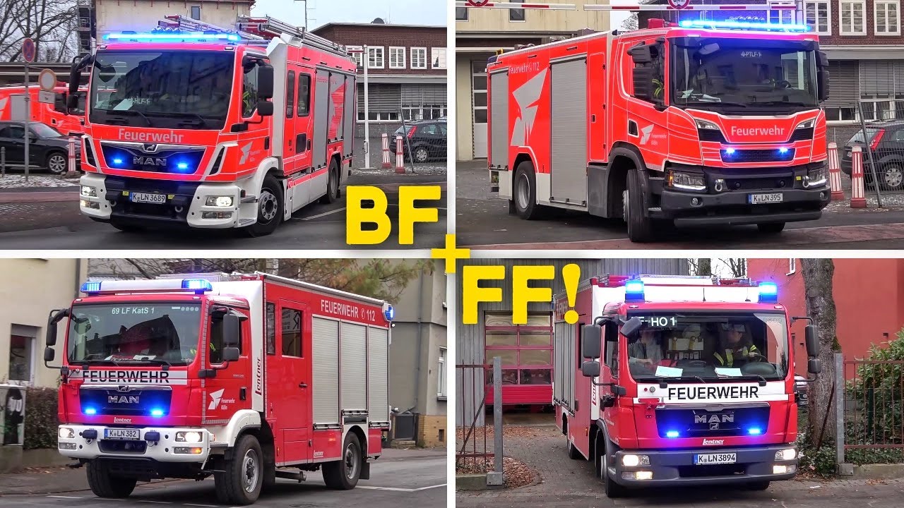 [NEUFAHRZEUGE & FF!] - Einsatzfahrten der Berufs- und Freiwilligen Feuerwehr in KÖLN-MÜLHEIM