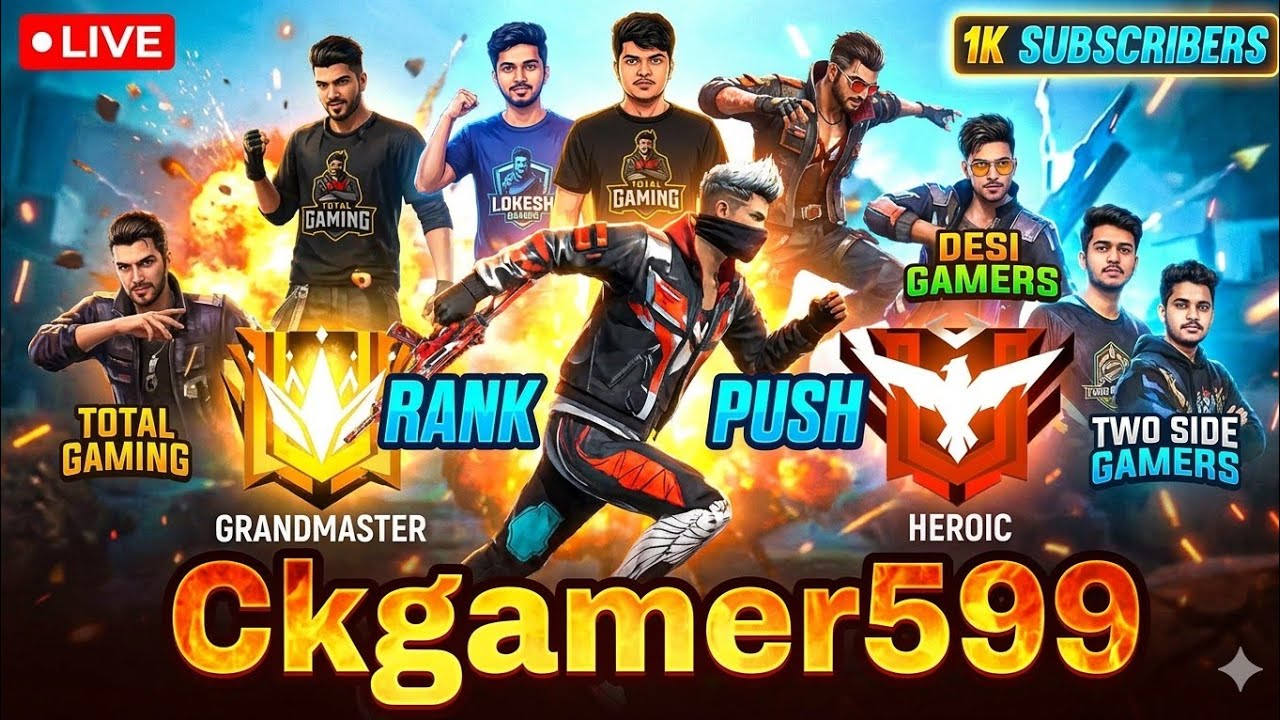 GRANDMASTER रैंक पुश! 😱 बीच में जो आया वो गया 🔥 | Ckgamer599 Live