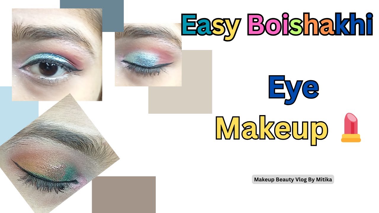 Easy Boishakhi Eyemakeup||Simple EyeMakeup For Beginners