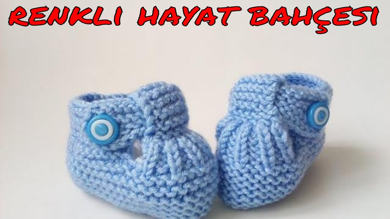 Bantlı Bebek Patiği Modeli ( 0- 6 AY ) Baby Booties  -  Örgü Dantel Oya El İşi