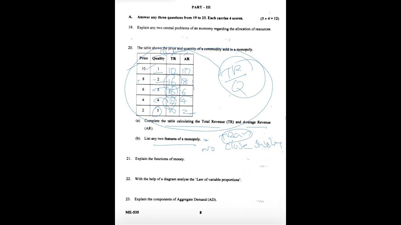 Pyq economics plus two 3
