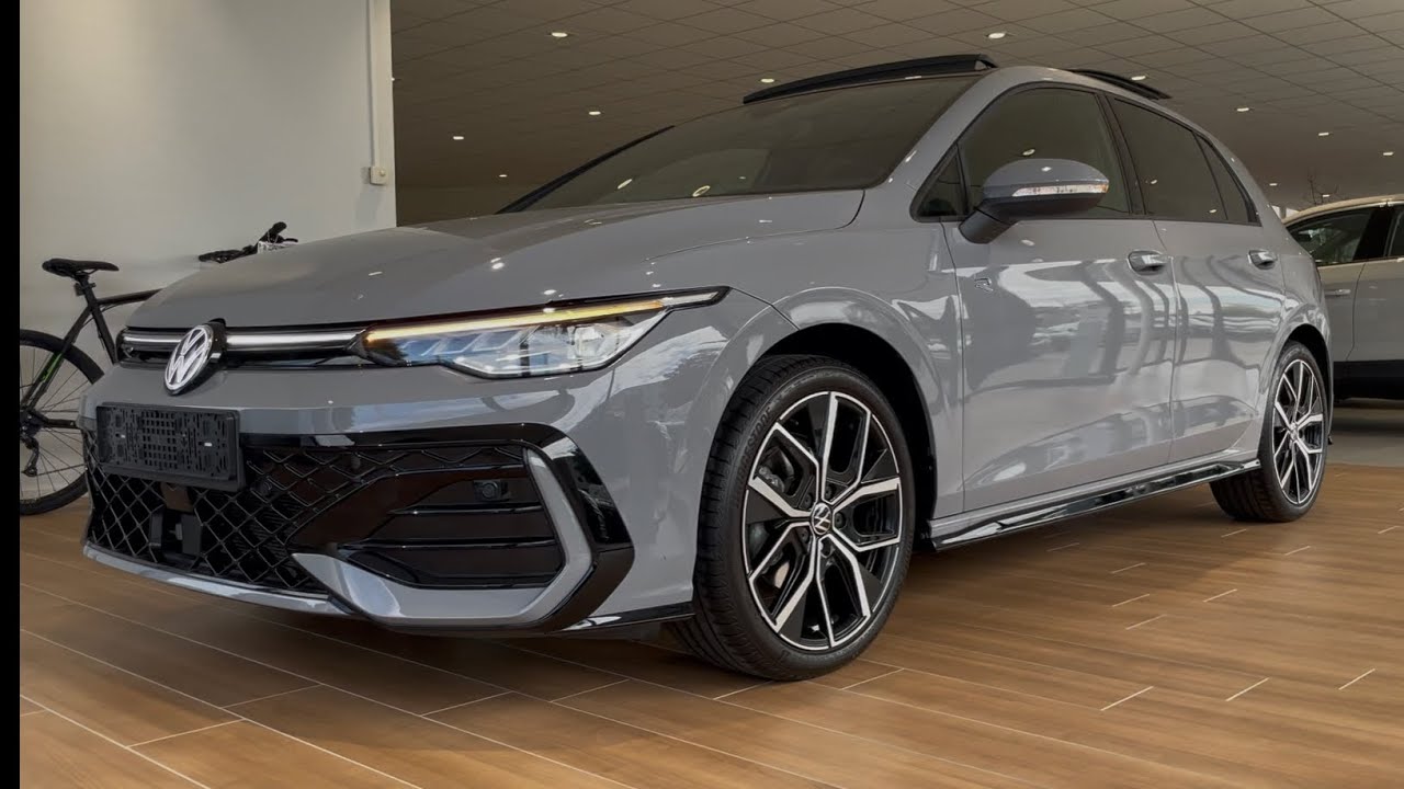 Volkswagen NEW Golf R-Line  2025 in 4K Moonstone Grey 18 inch `Leeds` walk around & detail inside