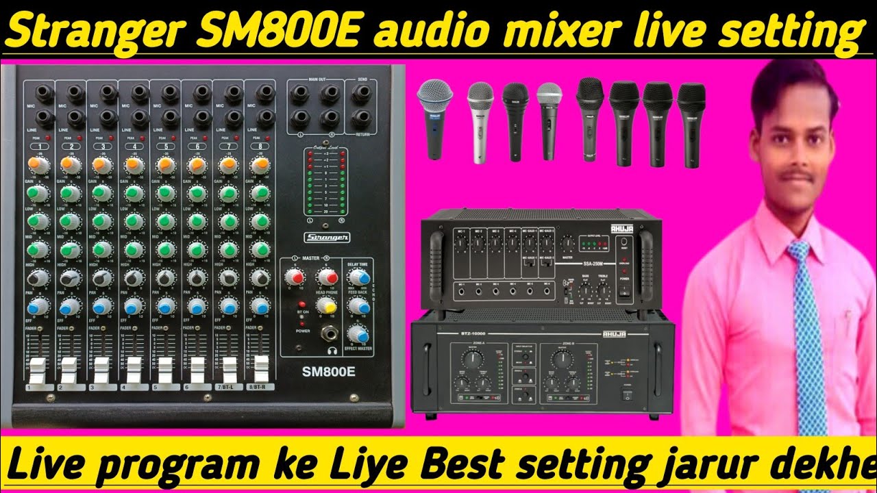 sm800e setting | stranger sm800e mixer settings | stranger sm800e mixer echo setting | sm800e mixer