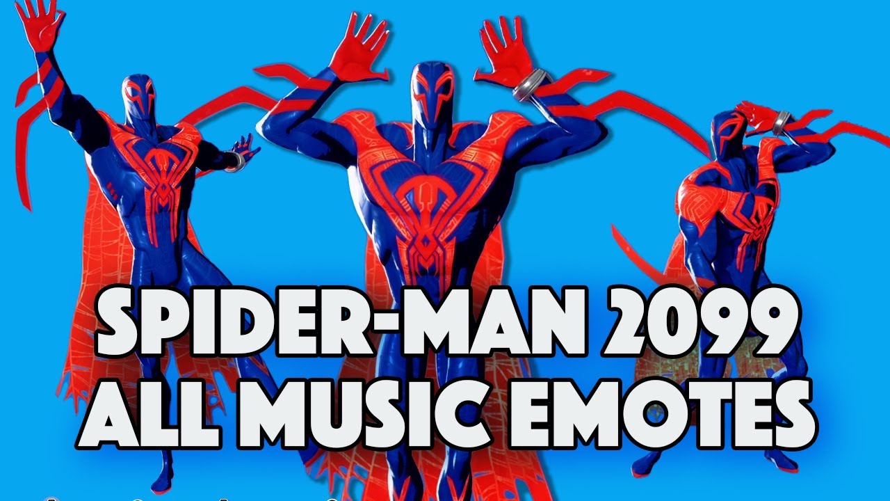 Spider-Man 2099 Dances All Music Emotes - FORTNITE - Spider-Verse