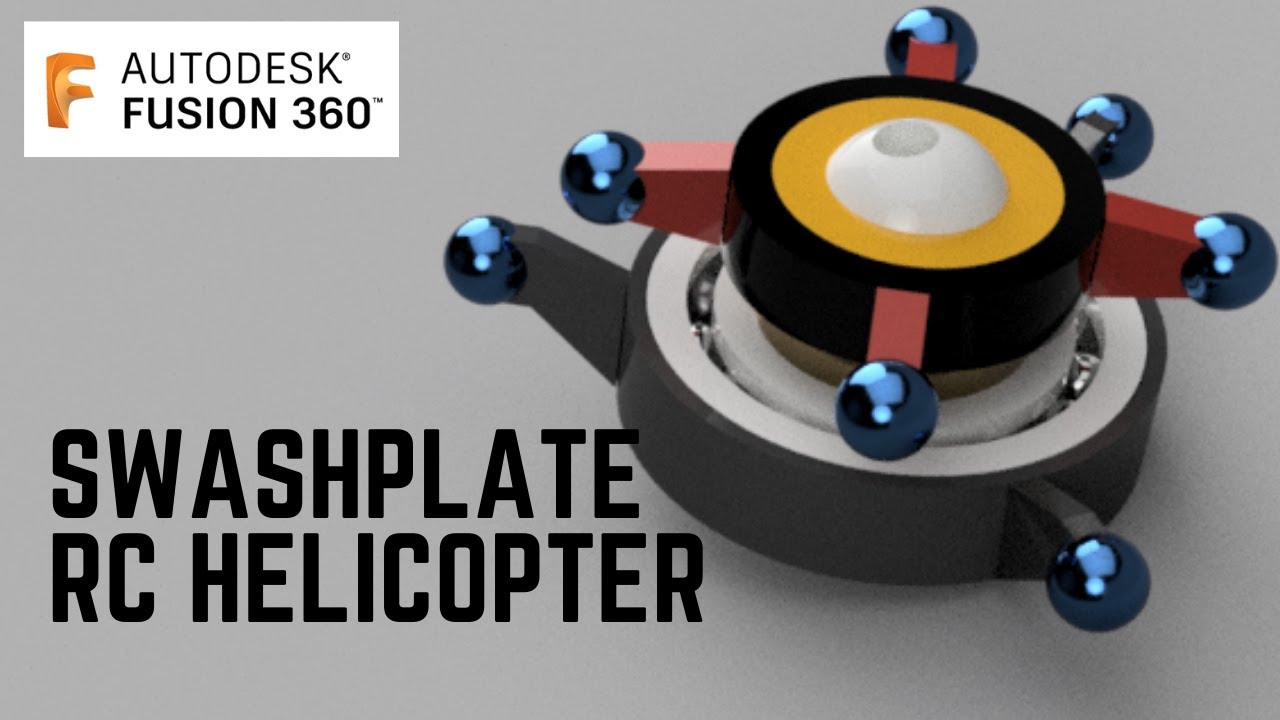 Helicopter Swashplate | Fusion 360 | Concept Design | Assembly | Motion Visualization | Renderings