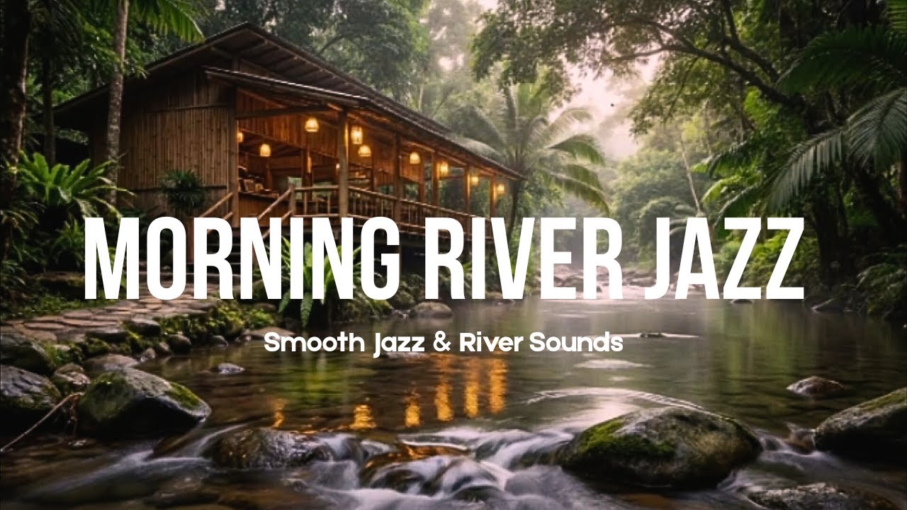 Tropical River Cafe Jazz  Smooth Jazz Music  Nature Sounds Ambience