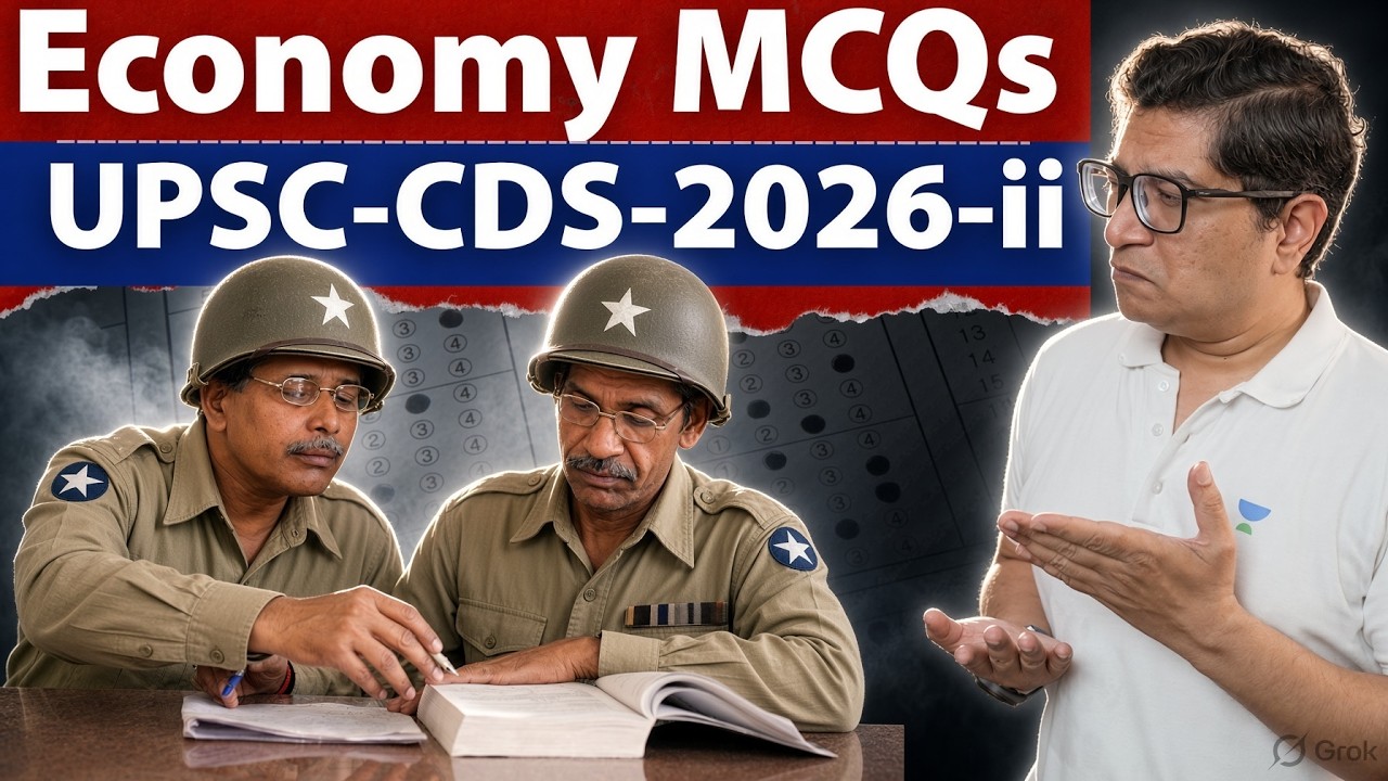 🔠 Economy MCQs Solved for UPSC CDS 2026-II with Strategy for Next Attempt by Dr.Mrunal Patel