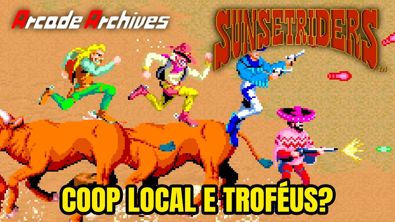 SUNSET RIDERS VOLTOU! 🤠 Clássico ABSURDO do Arcade Archives
