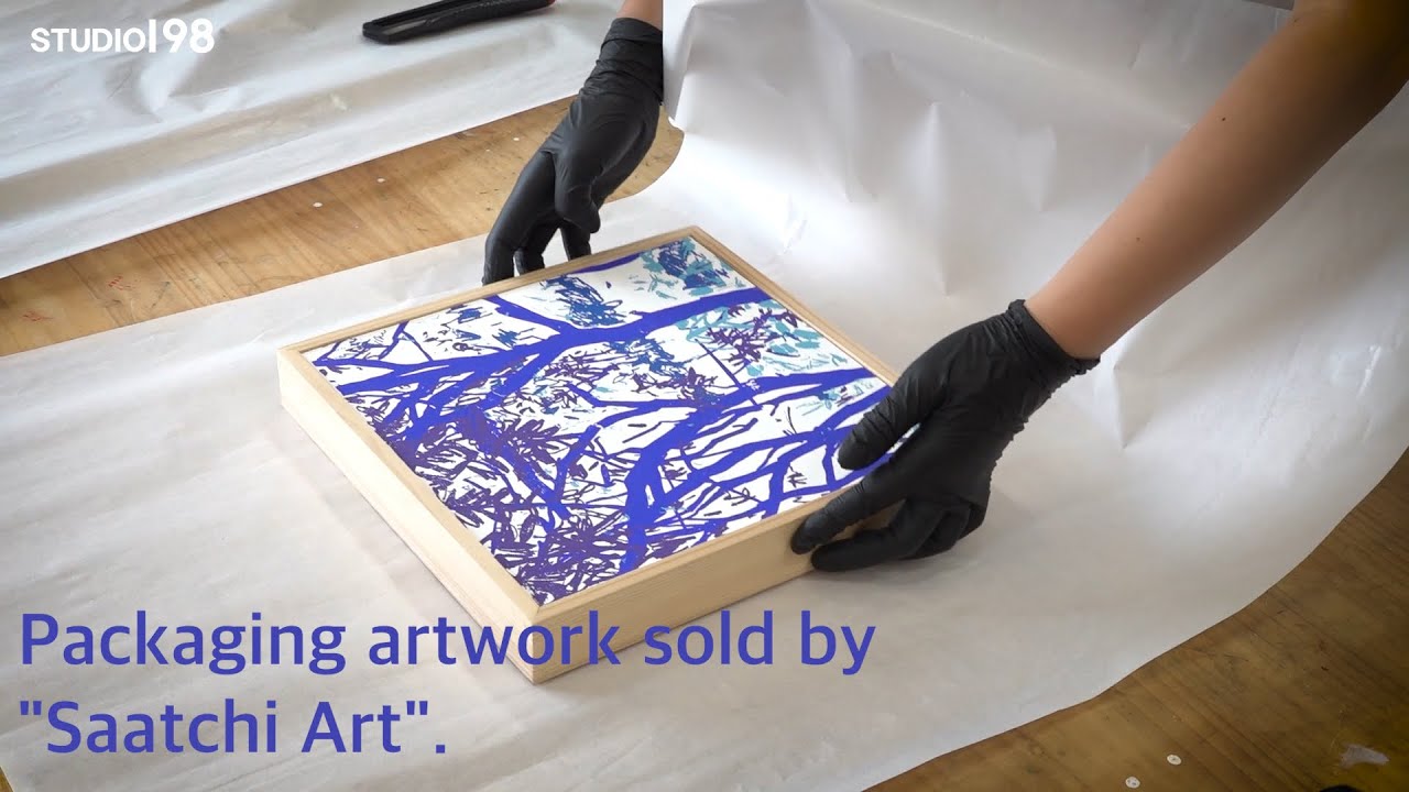사치아트 판매 작품 포장하기 Packing artwork sold by 'Saatchi Art'
