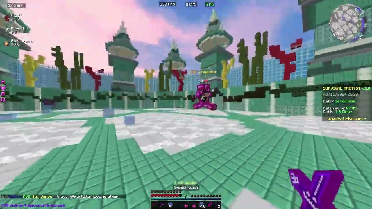 Ametist Kral Kesme Kafa Koparma PvP #survivalametist