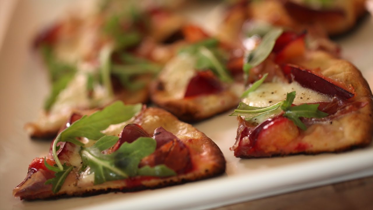 Grilled Flatbread w/ Plums & Burrata Recipe | Kin Community