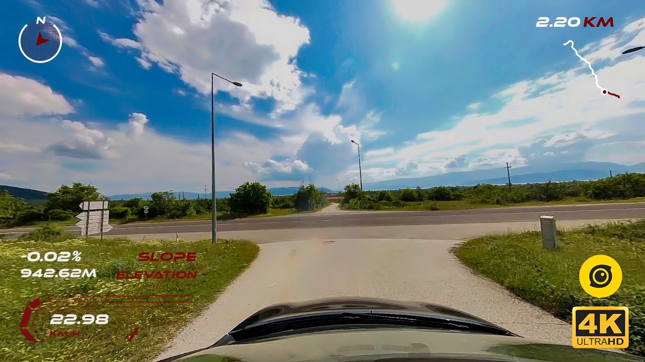 【4K】 DRIVE TOUR from village LJUBOJNO to PRETOR, Macedonia (2023) | Insta360 X3 Cinematic LUTs