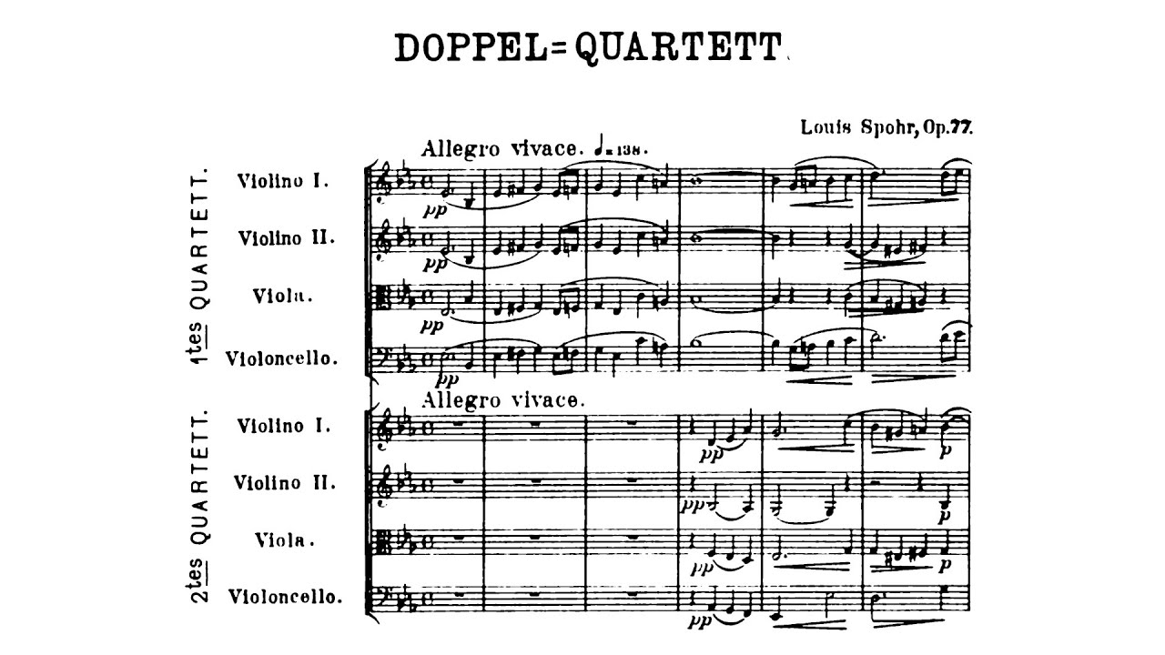 Louis Spohr – Double String Quartet No.2, in E♭ major