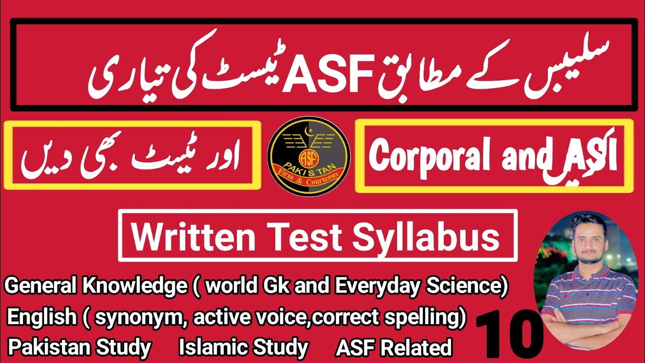 ASF Written Test Preparation 2025 for the Post of Corporal and ASI according to Syllabus