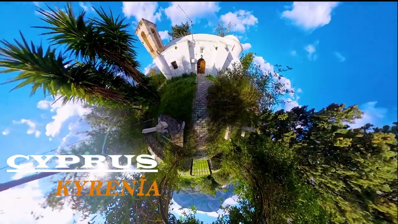 CYPRUS 🇨🇾KYRENİA Walking Tour Panagia Thermeiotissa Church 4|K| Video North Cyprus Abandoned Churh