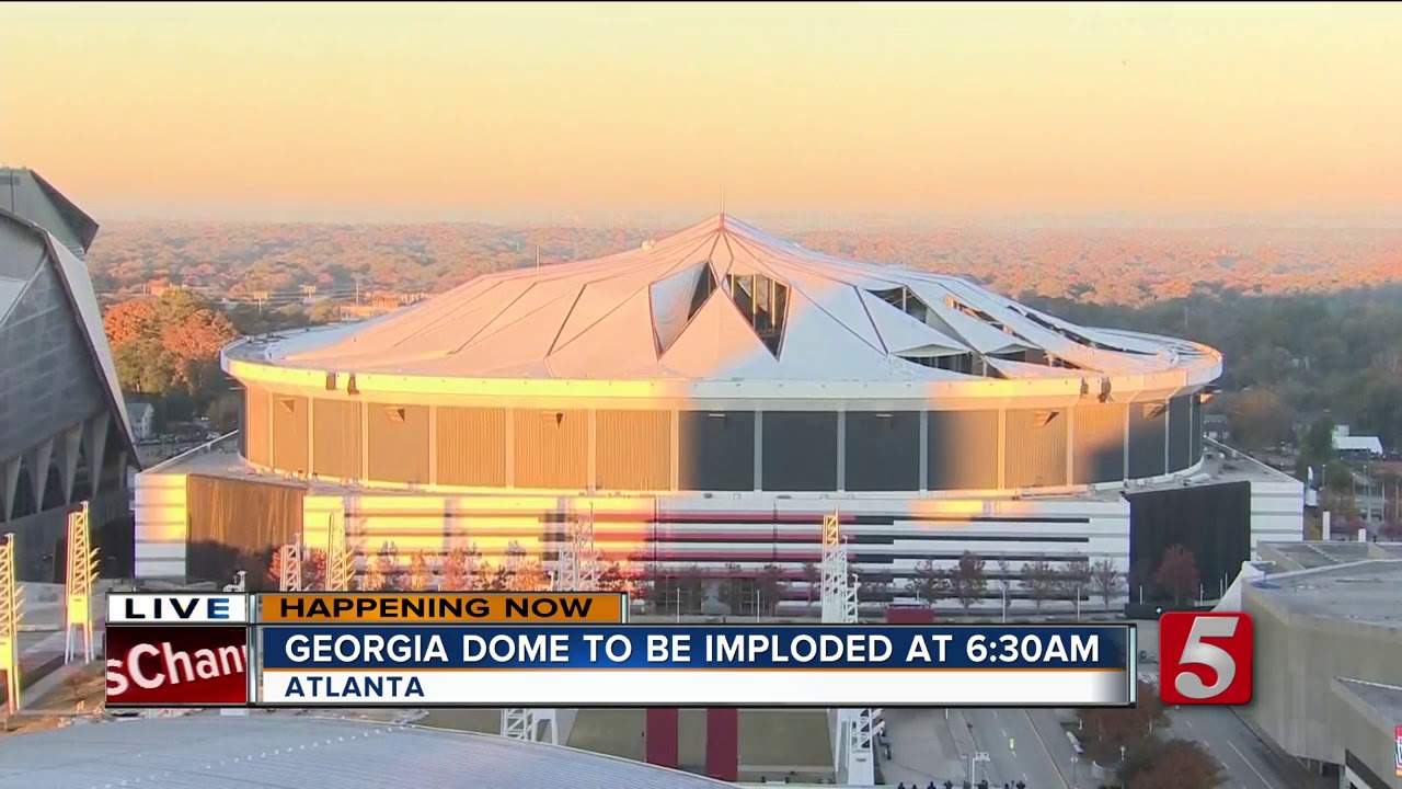 Georgia Dome Imploded In Downtown Atlanta