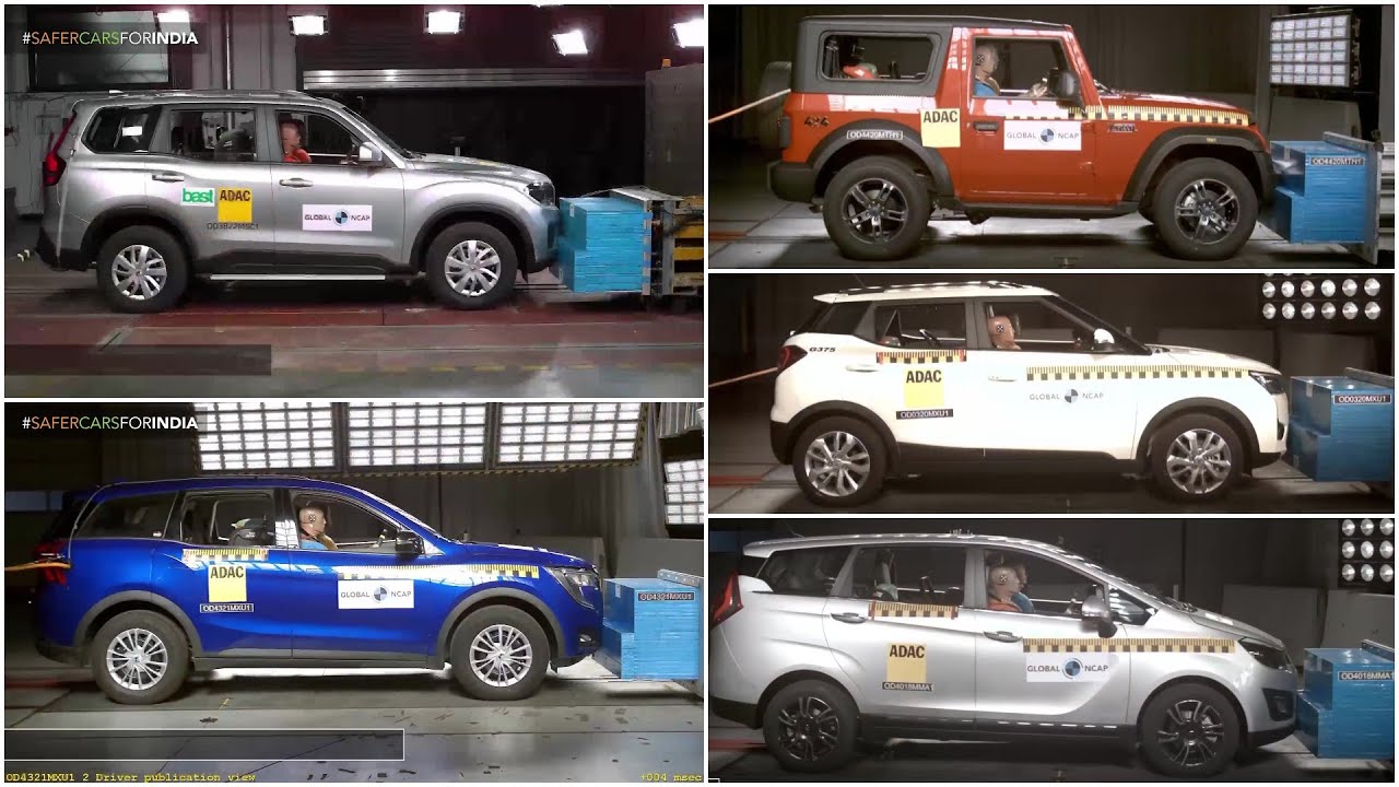 Latest Mahindra SUVs' Safety & Crash tests
