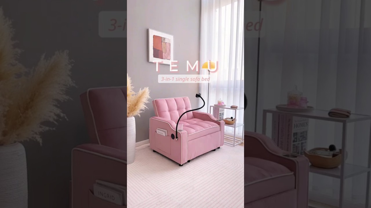 Temu Deals 2024: 3-in-1 Sleeper Sofa Chair - The Perfect Space-Saving Solution! #temu  #temufinds