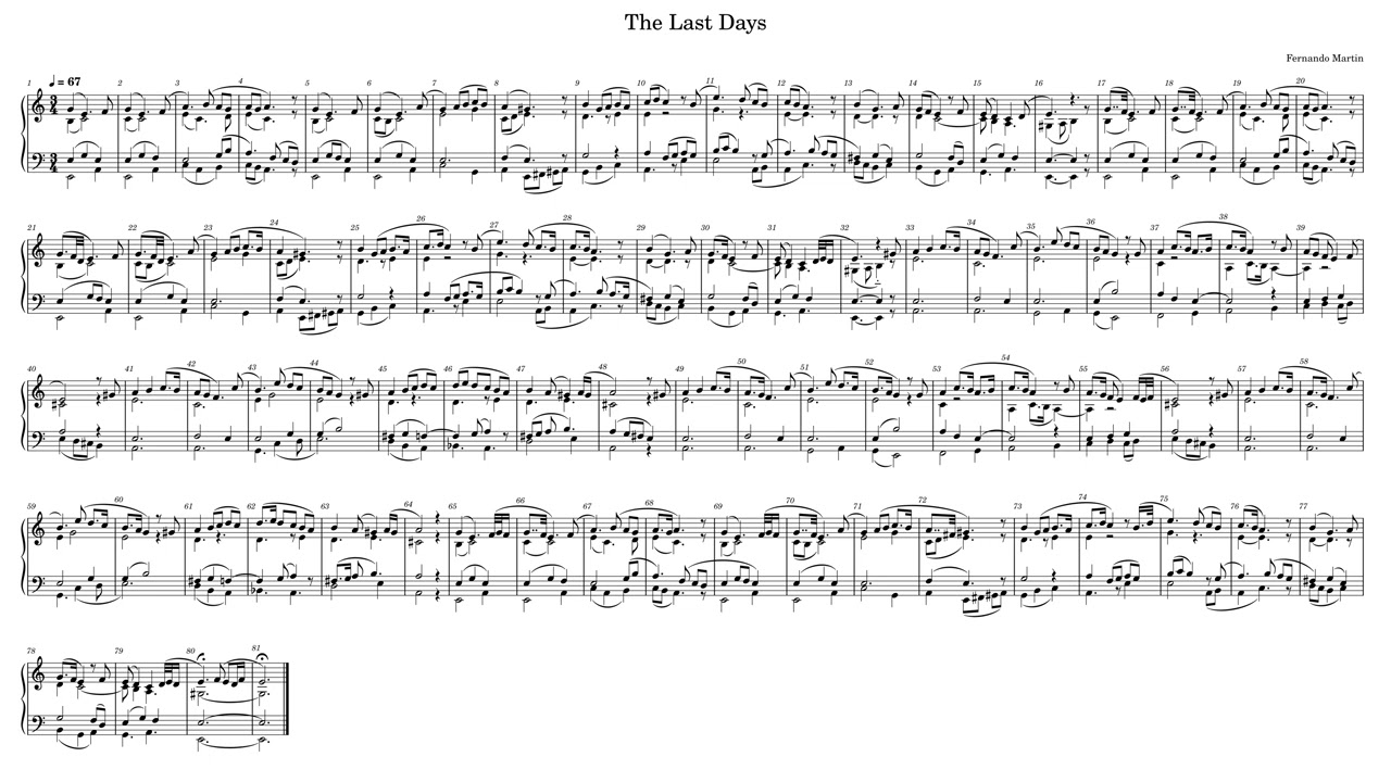 Fernando Martin - The Last Days (Harpsichord piece in E Phrygian)