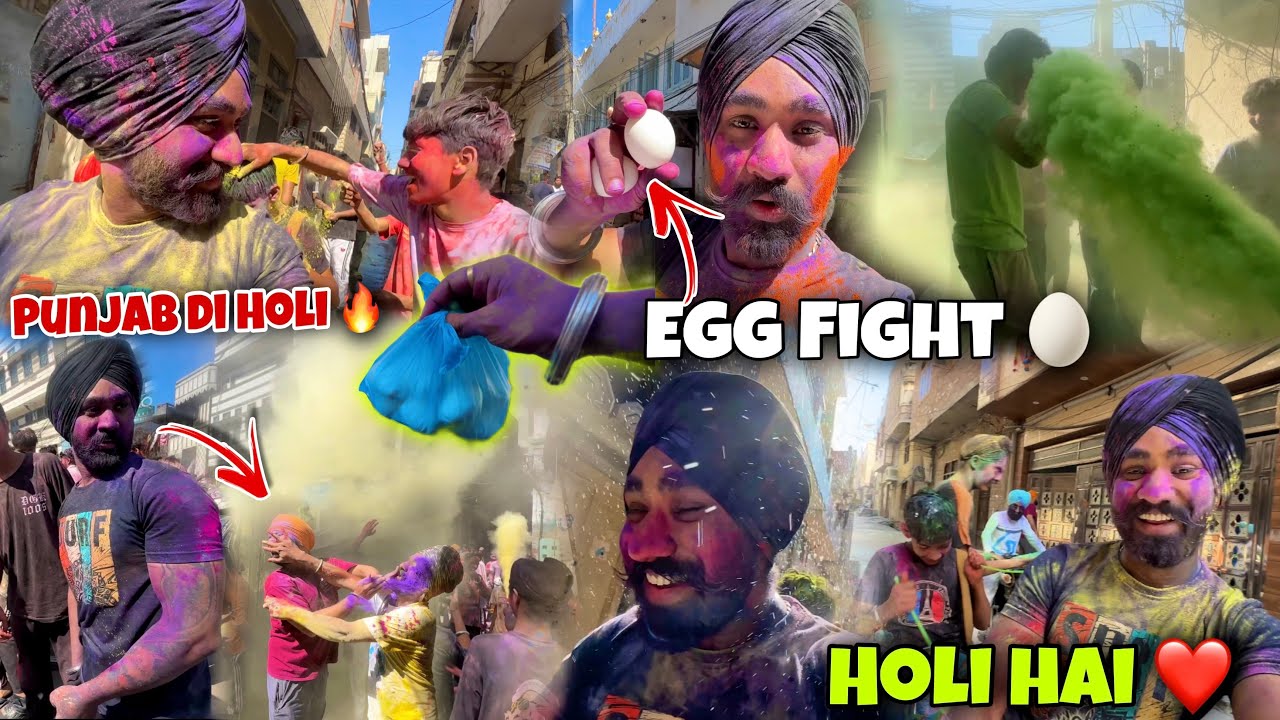 HOLI HAI 😍 Egg War On Holi🥚😂 | Punjab Di Holi🔥*POLICE Ne Ker Leya*😭 | GONE WRONG | GaviTube