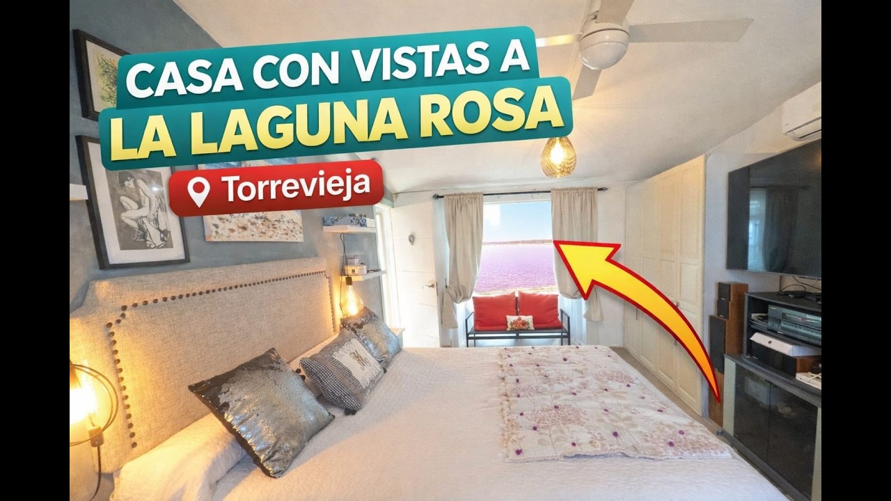 Casa con vistas a la Laguna Rosa en Torrevieja | Terraza acristalada y patio privado