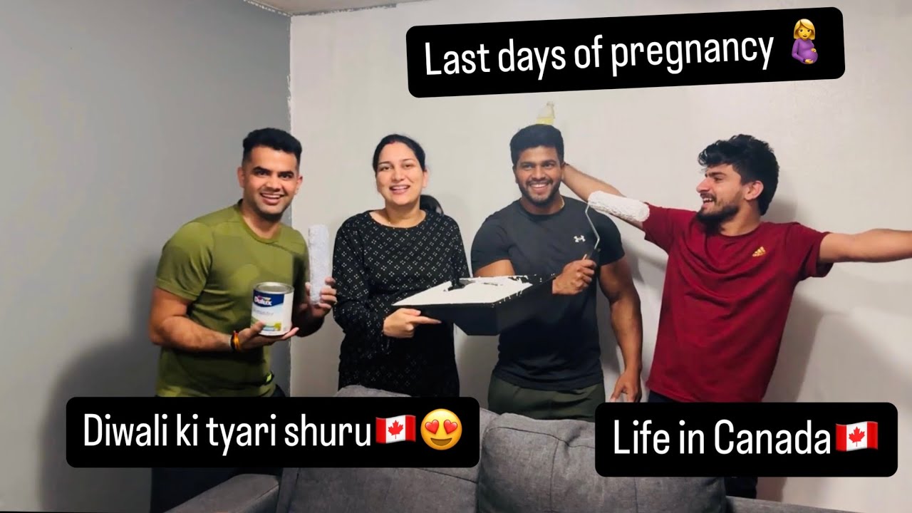 Canada m Diwali ki tyari shuru 😍| Life in Canada🇨🇦 | Last days of pregnancy 🤰❤️ #nikkisworld