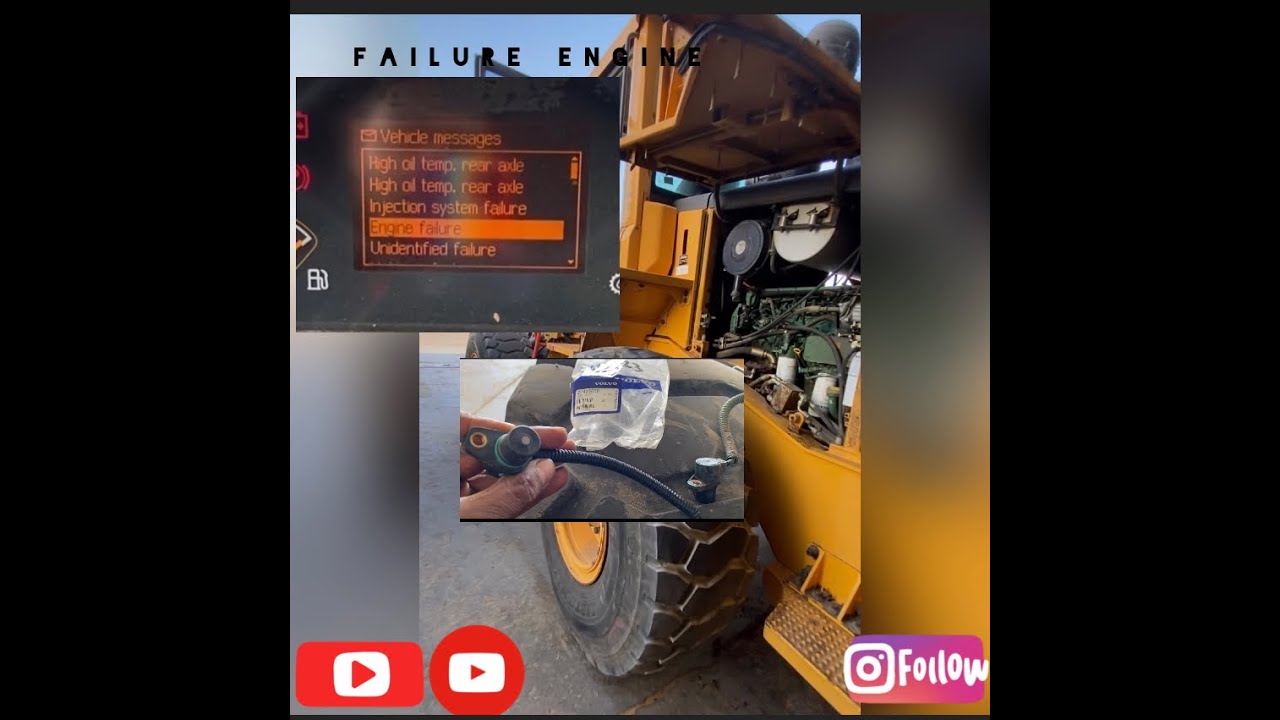 Volvo L 90 F loader engine failure | how to replace camshaft sensor |  #autolearn #vivek
