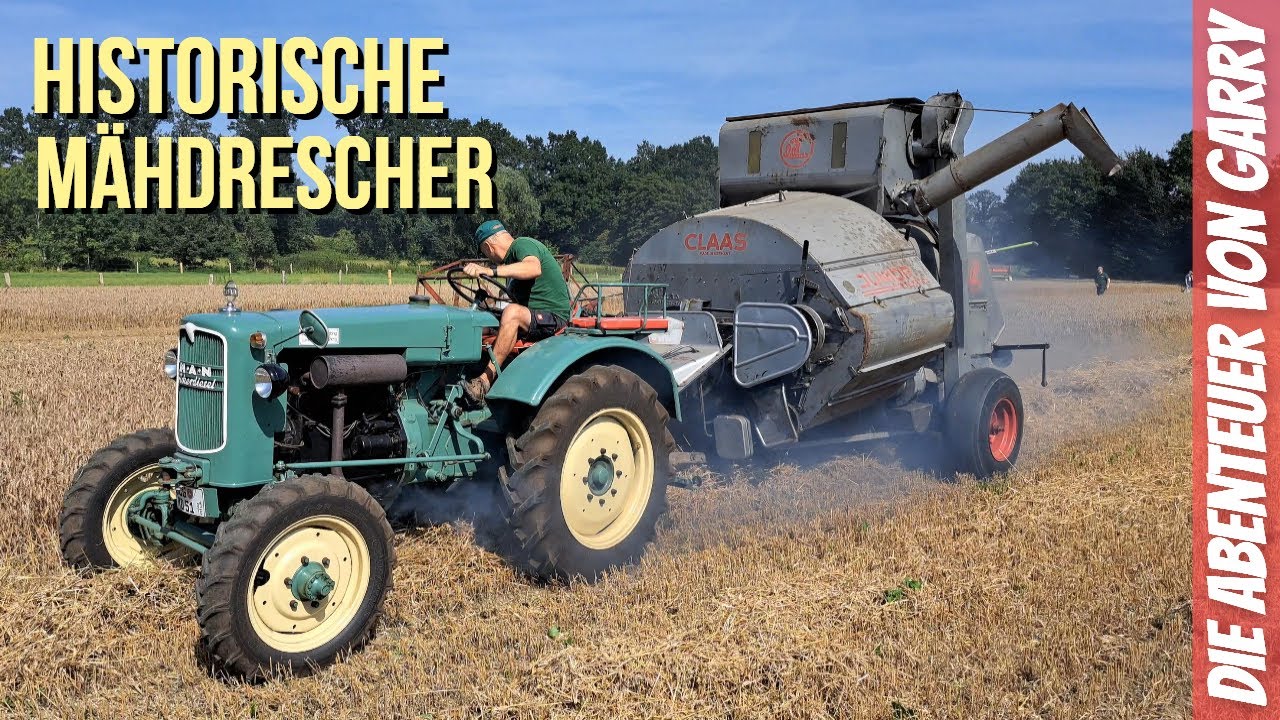 Historische Mähdrescher im Einsatz | Fahr | Claas Columbus | Claas Junior Automatic | Oldtimer